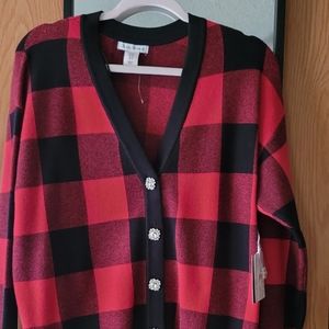 Tommy Bahamas Plaid Cardigan